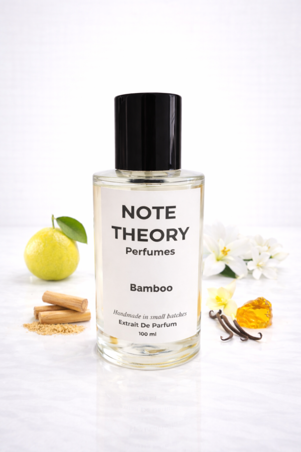 Note Theory Bamboo Perfume bottle with fresh green aromatic profile